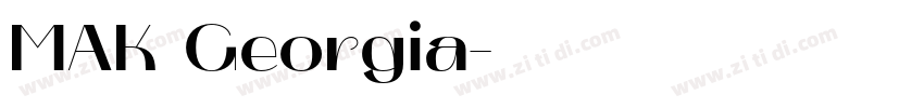 MAK Georgia字体转换